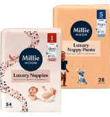 Millie Moon Luxury Nappy 30-54 Pack or Nappy Pant 22-32 Pack