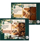Woolworths Chocolate Hazelnut Tarts or Caramelised Biscuit Tarts 6 Pack