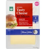 Woolworths Natural Cheese 10 Slices Tasty 200g