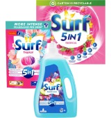 Surf Laundry Powder 3kg, Surf Laundry Liquid 2L or Surf Laundry Capsules 30s