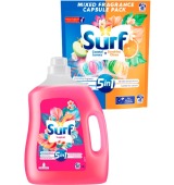 Surf Laundry Liquid 4L or Laundry Capsules 45/50 Pack