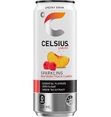 NEW Celsius Energy Drink Sparkling Raspberry Peach Can 330ml