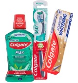 Colgate Whitening 115g, Plax Fresh Mint 500ml or 360 1 Pack