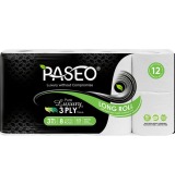 Paseo 3 Ply Long Roll Toilet Tissue 8 Pack