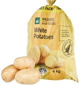 Woolworths Washed White Potatoes 4kg