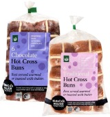 Woolworths Traditional, Brioche, Choc or Fruitless Hot Cross Buns 6 Pack