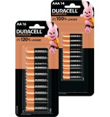 Duracell Coppertop AA 16 Pack or AAA 14 Pack Batteries