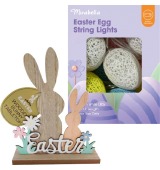 Easter Battery Operated Egg Shaped Lights or Easter Wooden Bunny Table Top