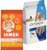 IAMS Chicken Cat Food 1.59kg or Optimum Dog Food 3kg