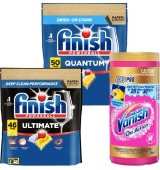 Finish Dishwashing Tablets 46, 50s or Vanish Gold Pro 2kg