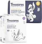 Treasures Bulk Nappies 30-54 Pack or Nappy Pants 28-34 Pack