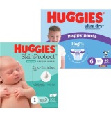 Huggies Jumbo Nappies 60-108 Pack or Jumbo Nappy Pants 48-62 Pack