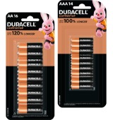 Duracell Coppertop AA 16 Pack or AAA 14 Pack Batteries