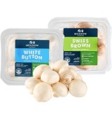 Meadow Mushroom White Button, Swiss Brown or Sliced 200g