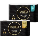 Paseo 4 Ply Ultrasoft or King Size Toilet Tissue 6 Pack